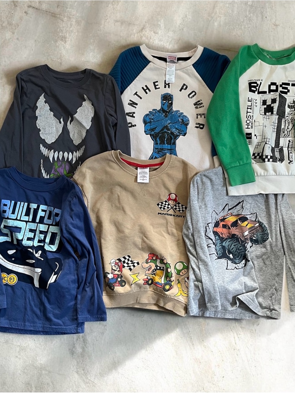 Lot of 6 Long Sleeved Shirts • Kids Size 4/5